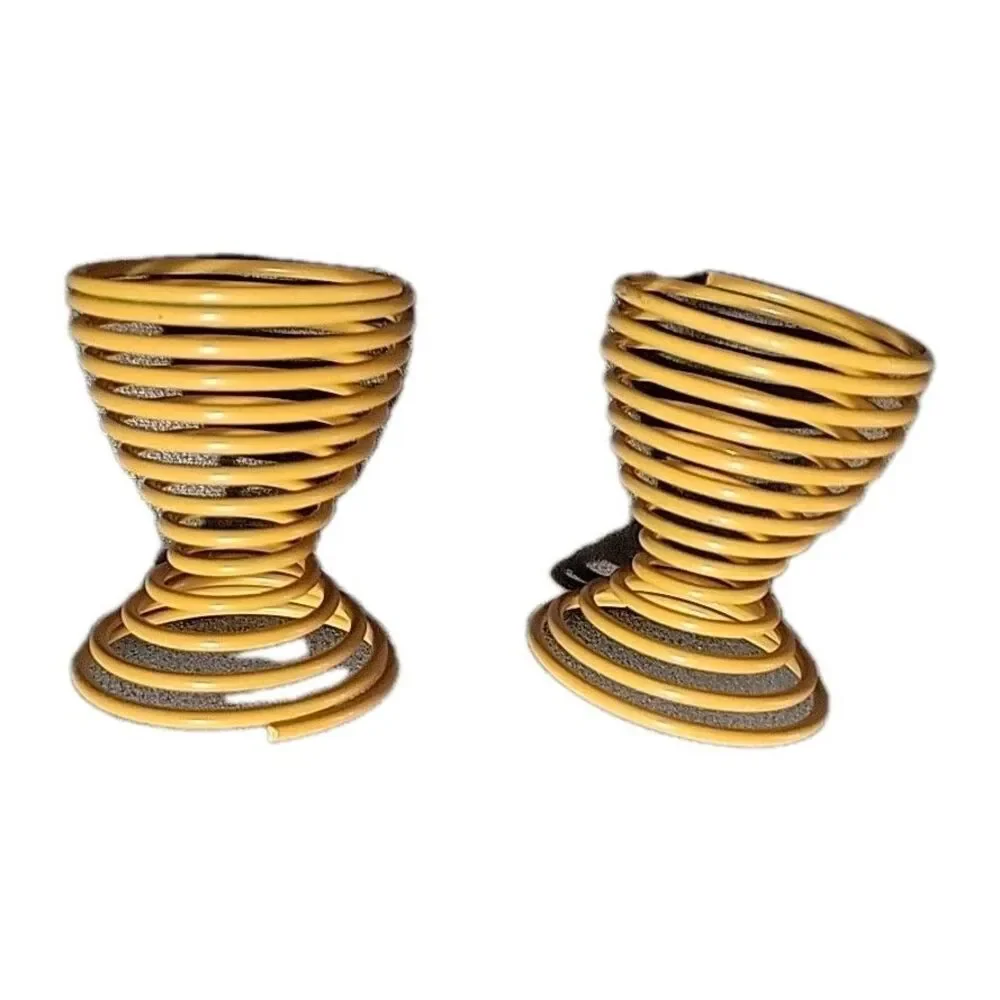 Egg Cups - Wire Coil - Gold - Set Two